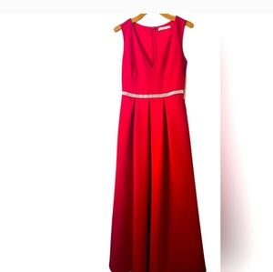 Red formal gown with pockets size M